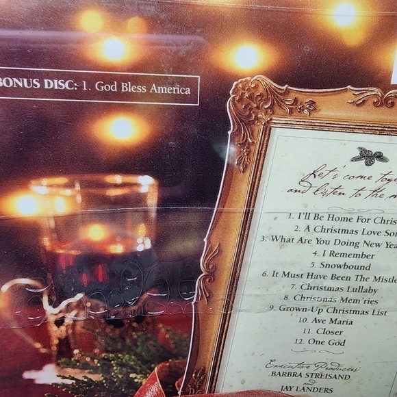 NOS unopened Vintage Barbra Streisand Christmas Memories 12 track CD - Picture 4 of 6